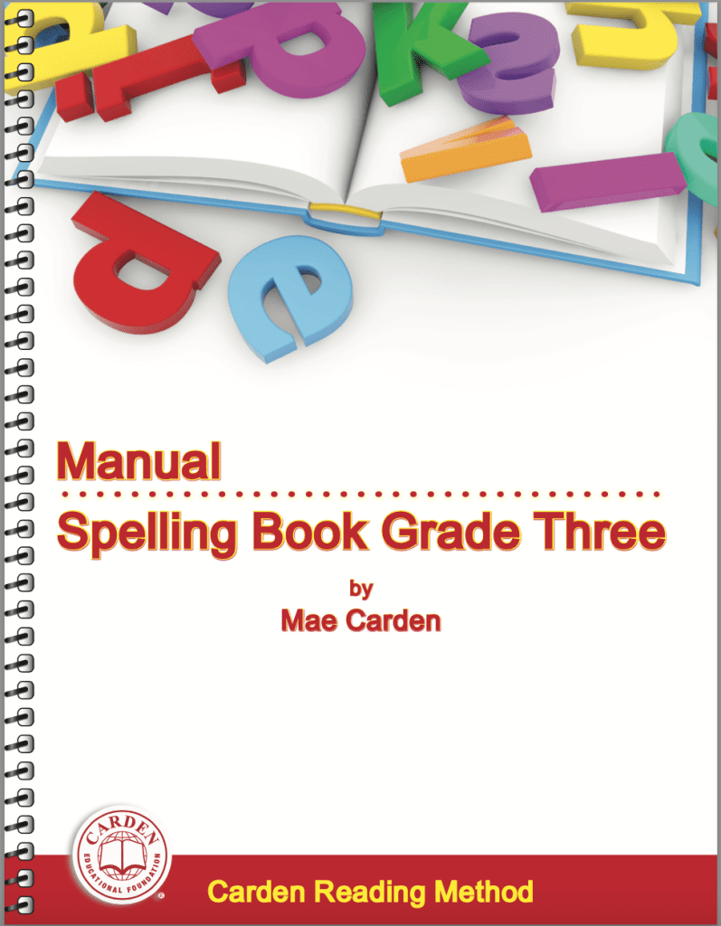 Manual Spelling Book Grade 3 The Carden Educational Foundation