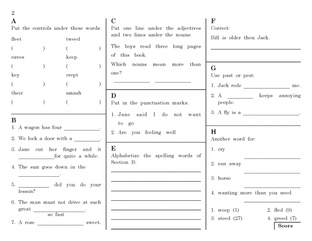 Spelling workbook 3 the carden educational foundation